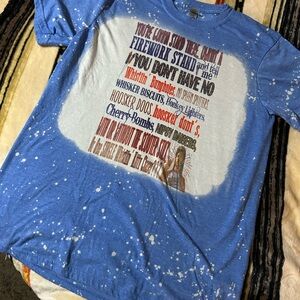 Gildan Blue Bleach-Splatter Graphic Tee